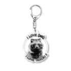 有限会社サイエンスファクトリーのI LOVE TANUKI !! Acrylic Key Chain