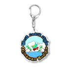 紅型キジムナー工房・コトリンチュのOkinawan Budgie Acrylic Key Chain