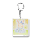 うさぎパステルのうさぎのわたげちゃん Acrylic Key Chain