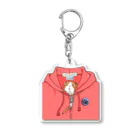 ごまーみんのパーカーでぬくぬくモルモット Acrylic Key Chain