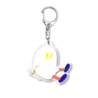 CHIMNEY雑貨店のおすわり二頭身おばけ Acrylic Key Chain