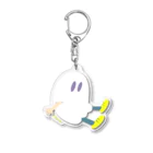 CHIMNEY雑貨店のおすわり二頭身おばけ Acrylic Key Chain