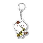  ふじねこ屋のテナーサックスねこ Acrylic Key Chain