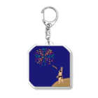 CHOSANAの力士 夜空に花火をあげる Acrylic Key Chain