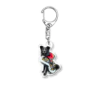 愛犬ラックのお店やさんの愛犬ラックのどこでもおすわりアクキー Acrylic Key Chain