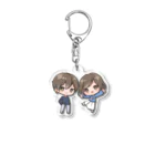 Φしらたまもなかのしらたまくんともなかちゃん Acrylic Key Chain