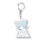 ゆーきんの絵ぐっずのつめたいねこ Acrylic Key Chain