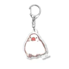 Joy. Ree Illustration SUZURI Shop の溶けてる文鳥（アクリルキーホルダー） Acrylic Key Chain