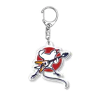 Momi Buncho Lab SHOPのフライングV文鳥 Acrylic Key Chain