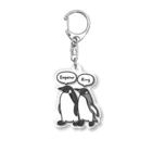 きゅう🐧イラストレーターのアプテノディテス属のペンギンたち Acrylic Key Chain