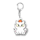 しろねこぽりんとにゃんずといろいろのぽりんもち Acrylic Key Chain