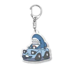 サメ わりとおもいのオープンカーに乗るサメ Acrylic Key Chain