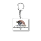 “すずめのおみせ” SUZURI店の横顔 Acrylic Key Chain