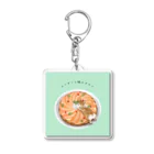 koko's art galleryのコーギーと桃タルト Acrylic Key Chain