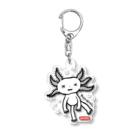 mincruのおとぼけ顔のウパさん_モノクロver Acrylic Key Chain