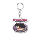 Teal Blue Coffeeのお昼寝の時間　-puppy teal- lavender Ver. Acrylic Key Chain