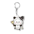 くまぽこSUZURI店のパンダくん　魔女っ子 Acrylic Key Chain