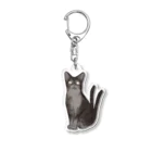 烏帽子 眇眼のおばけねこまた Acrylic Key Chain