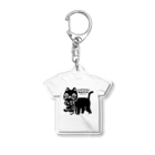 イラスト MONYAAT のやみねこ、ろっぽ*Tシャツ型 Acrylic Key Chain