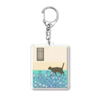 ねこや Ryoko -猫屋 りょうこ-のねこ　ネモフィラの先 Acrylic Key Chain