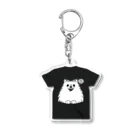 イラスト MONYAAT のポメラニアンっ！*しかも怒っ！*ak*Ｔシャツ型 Acrylic Key Chain