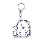 イラスト MONYAAT のらんらんポメラニアン*イラスト型 Acrylic Key Chain