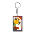 大賀一五の店の九月・菊に卯盃 Acrylic Key Chain