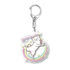 真希ナルセ（マキナル）のキラリン柴犬（白柴） Acrylic Key Chain