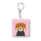 Atelier Zakiのゆるレッサーパンダ【しかく】 Acrylic Key Chain