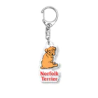 TOMOS-dogのふりむき犬ドット Acrylic Key Chain