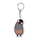 アキクサ文鳥マーケット 〜アキクサインコと文鳥推しの店〜の疑問形文鳥 ノーマル文鳥 Acrylic Key Chain