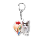 猫カフェにあにゃあグッズショップのフルーツレオンケーキ Acrylic Key Chain