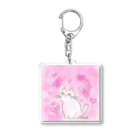 MIe-styleのラブリー白ねこ Acrylic Key Chain