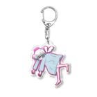 menomeのやる気のない天使ちゃん(ピンク) Acrylic Key Chain