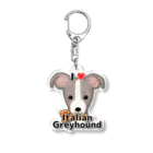 makuwa動物園のイタリアン・グレイハウンド Acrylic Key Chain