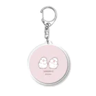 aoamo shopのコザクラインコのアクリルキーホルダー(グレーピンク) Acrylic Key Chain