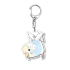 まめるりはことりのご機嫌羽セキセイインコちゃん【まめるりはことり】 Acrylic Key Chain