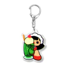 シソイロハのウェイトレスとクリームソーダー Acrylic Key Chain