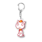 Rocaの死んだ魚の目をしたネコ　かがみもち Acrylic Key Chain