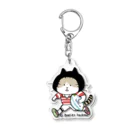 ほっかむねこ屋（アトリエほっかむ）のラグビーねこ Acrylic Key Chain