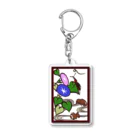 くいなの母の野朝顔に芋象虫たち Acrylic Key Chain