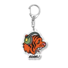 SANNO CREATIONSのヘッドホン・タイガー Acrylic Key Chain