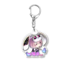 🤍一ノ瀬 彩 🐇⸒⸒ suzuri支店🤍の一ノ瀬彩ちびｷｬﾗ:LOGO付【ﾆｺｲｽﾞﾑ様Design】 Acrylic Key Chain