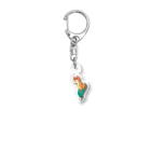 はらまき shoppingのチョッキを着てる犬 Acrylic Key Chain