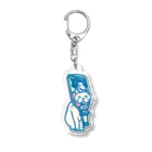 pipippuの羽子板猫 Acrylic Key Chain