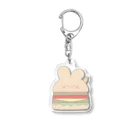 ukanoshopのらびきゅんバーガー Acrylic Key Chain