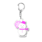 HonNeのゆきだるマン（桃） Acrylic Key Chain