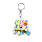 うさズショップスズリ店のおにうさぎ Acrylic Key Chain