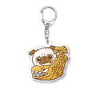 パグちゃんの愛知のシャチホコパグちゃん Acrylic Key Chain