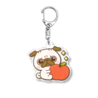 パグちゃんのりんごのパグちゃん Acrylic Key Chain